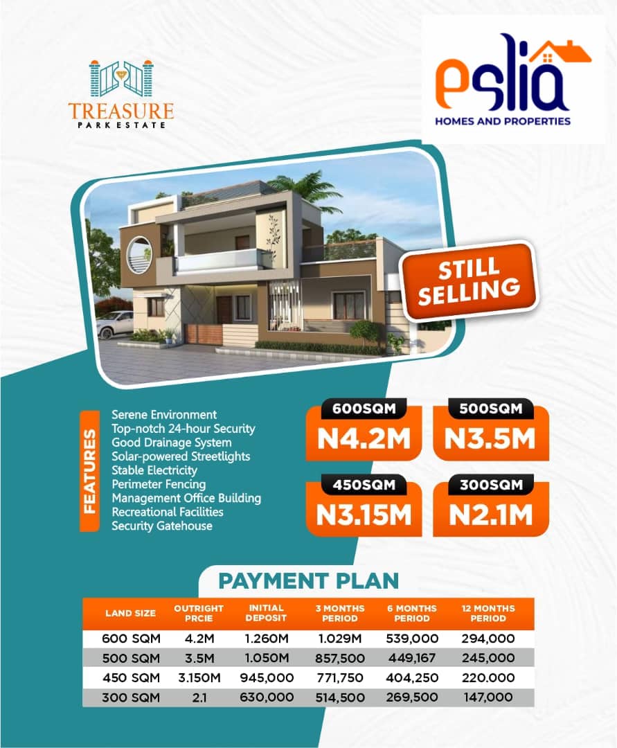 TREASURE PARK ESTATE ENUGU
